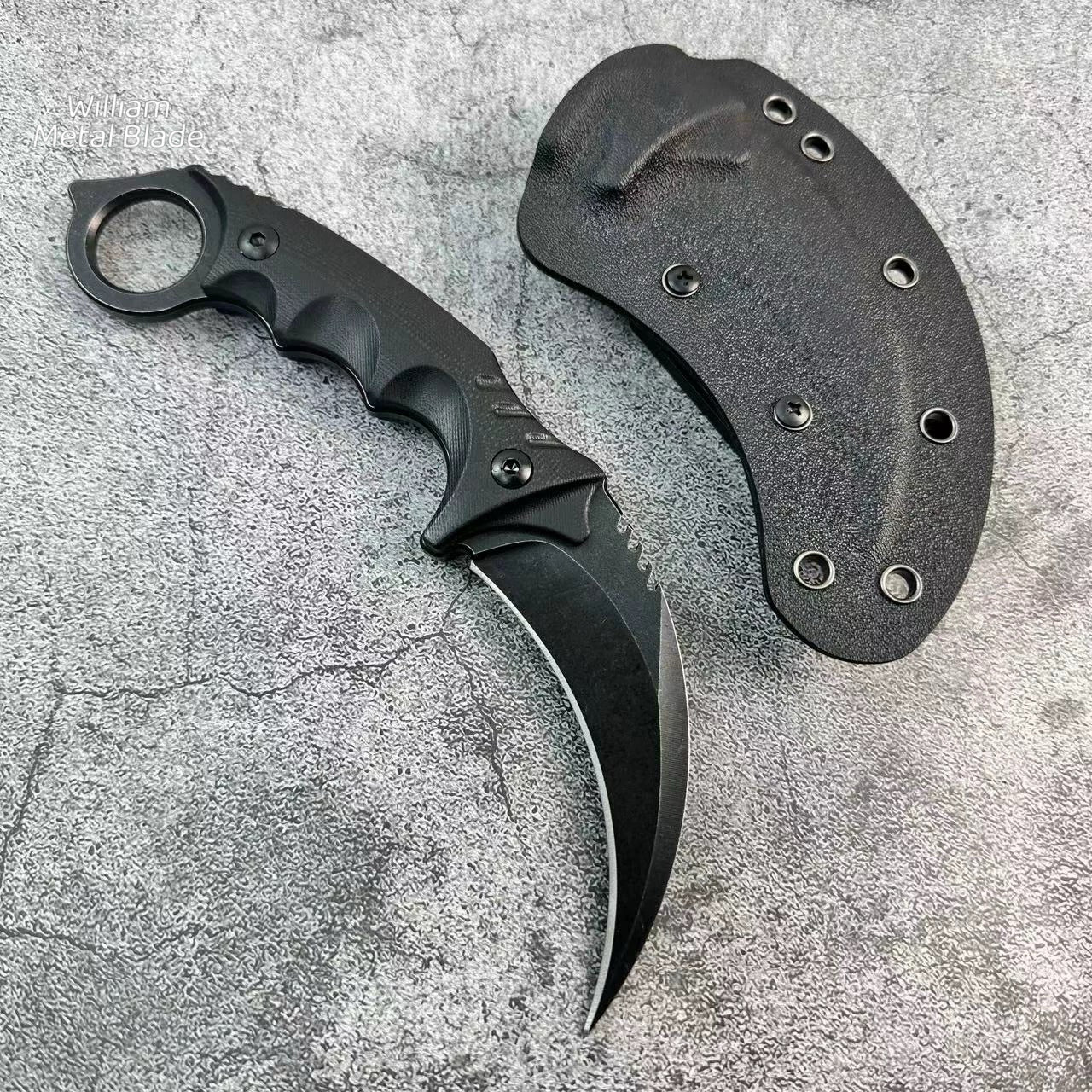 CS Night Karambit Steel Sharp Balde EDC Knife