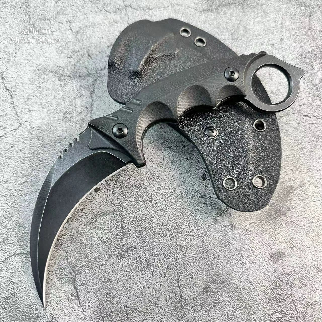 CS Night Karambit Steel Sharp Balde EDC Knife