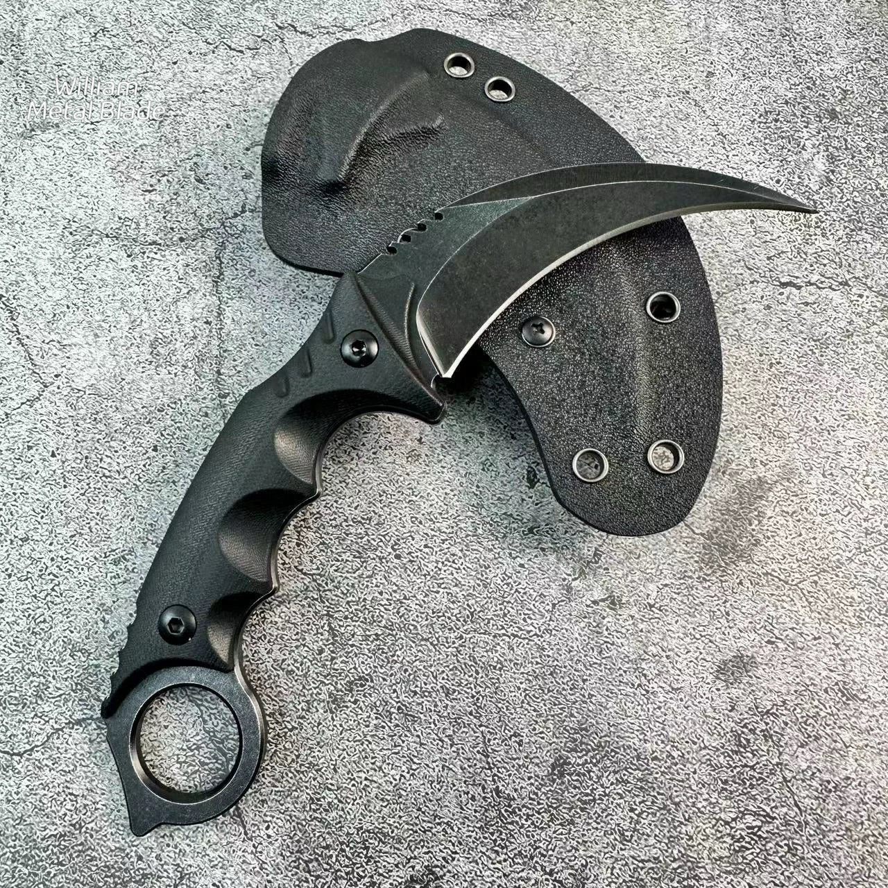 CS Night Karambit Steel Sharp Balde EDC Knife