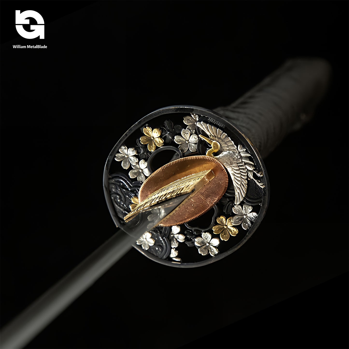 High-quality Handmade Short Dagger Damascus Pattern Blade Oriental Knife Blunt Katana 55CM/21.7"