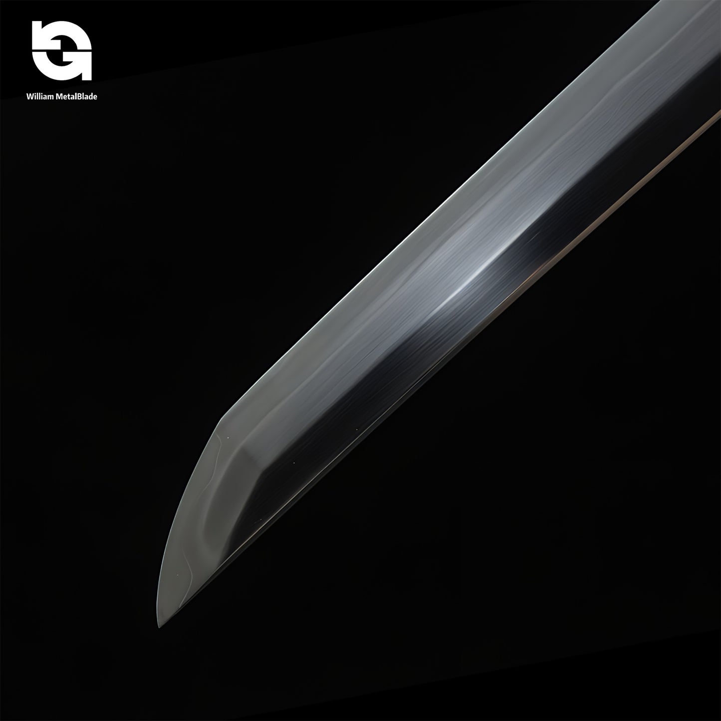 High-quality Handmade Short Dagger Damascus Pattern Blade Oriental Knife Blunt Katana 55CM/21.7"