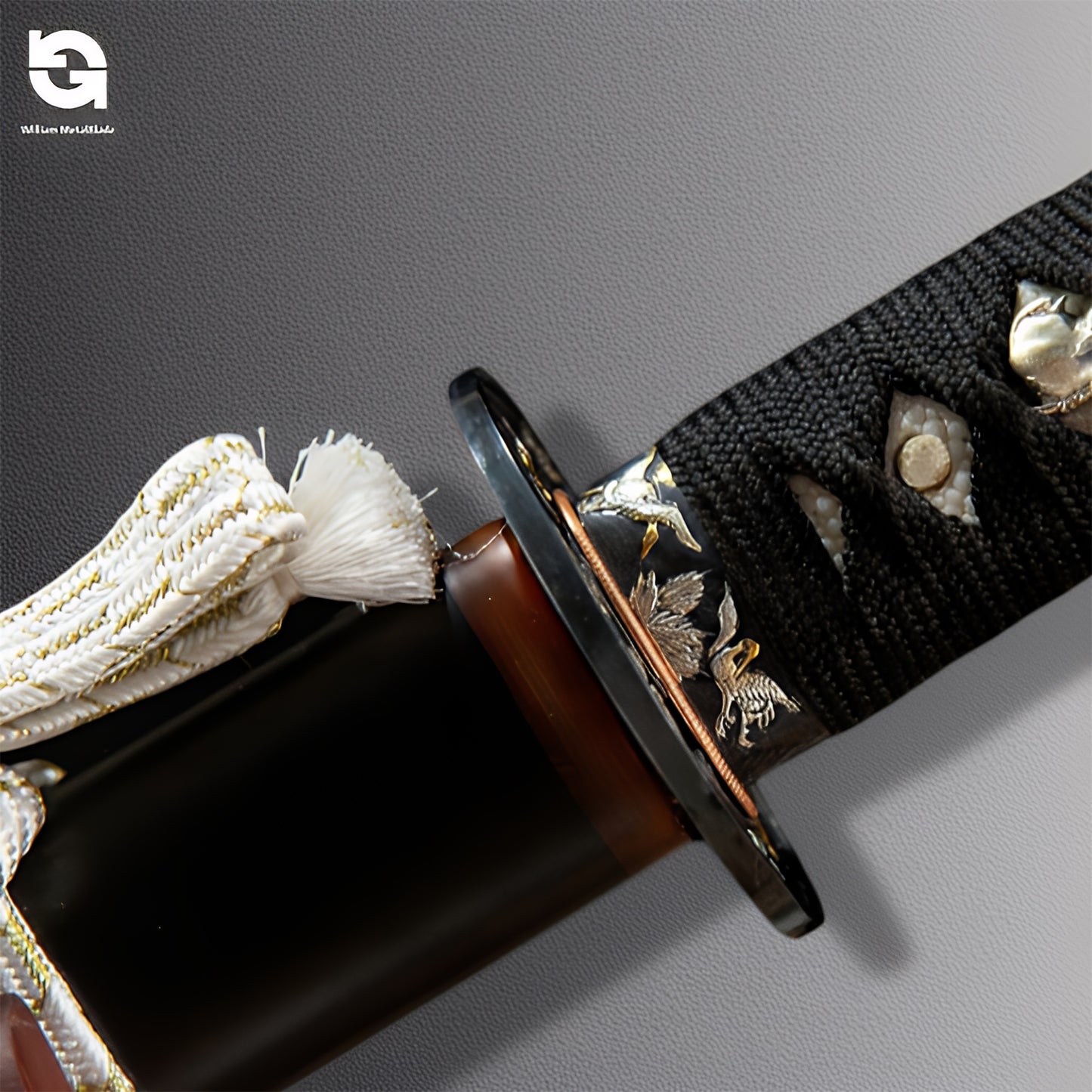 High-quality Handmade Short Dagger Damascus Pattern Blade Oriental Knife Blunt Katana 55CM/21.7"