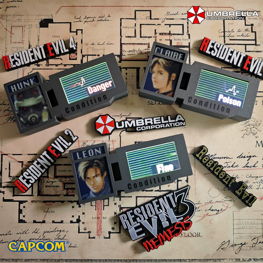 Customized 3D Printed RE Game Character Leon Ada Clarie Chris Hunk Status Screen Bar