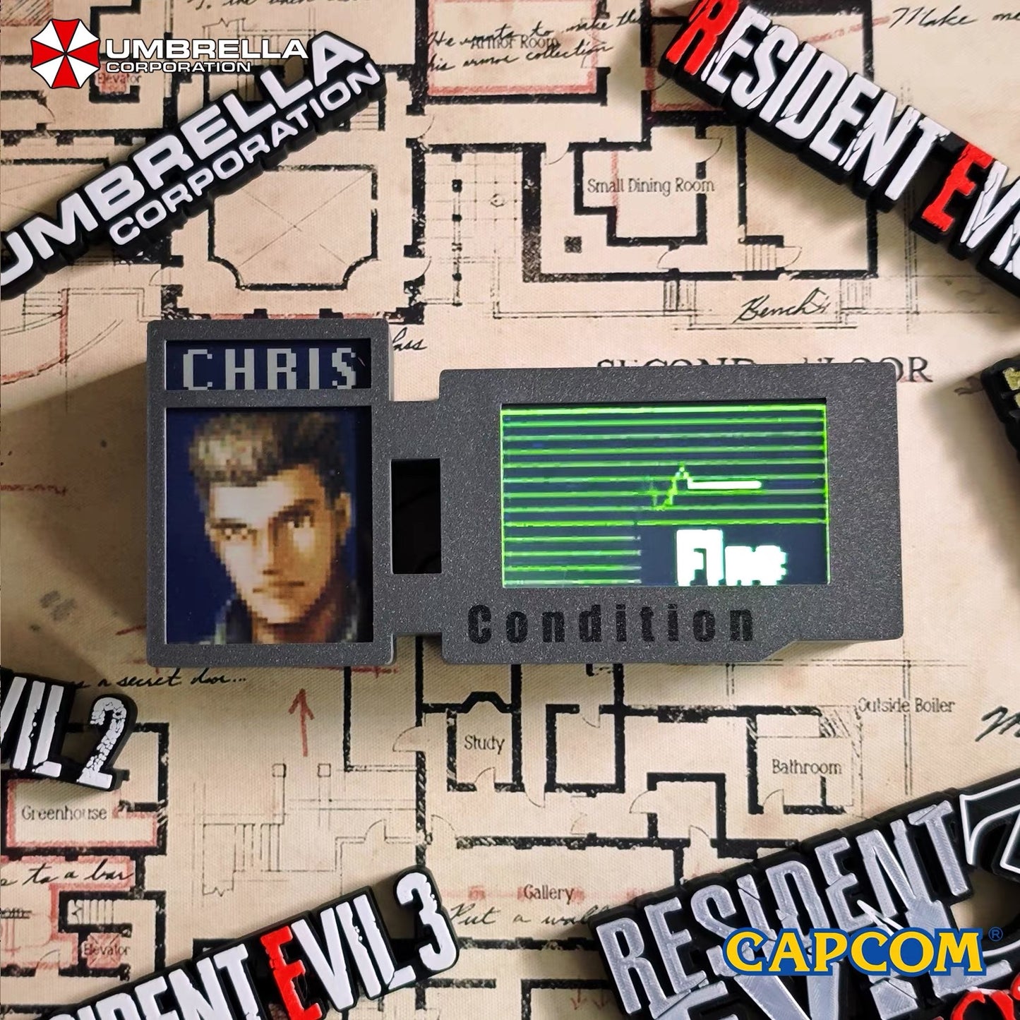 Customized 3D Printed RE Game Character Leon Ada Clarie Chris Hunk Status Screen Bar