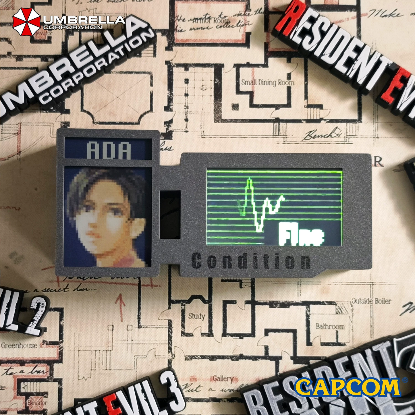 Customized 3D Printed RE Game Character Leon Ada Clarie Chris Hunk Status Screen Bar