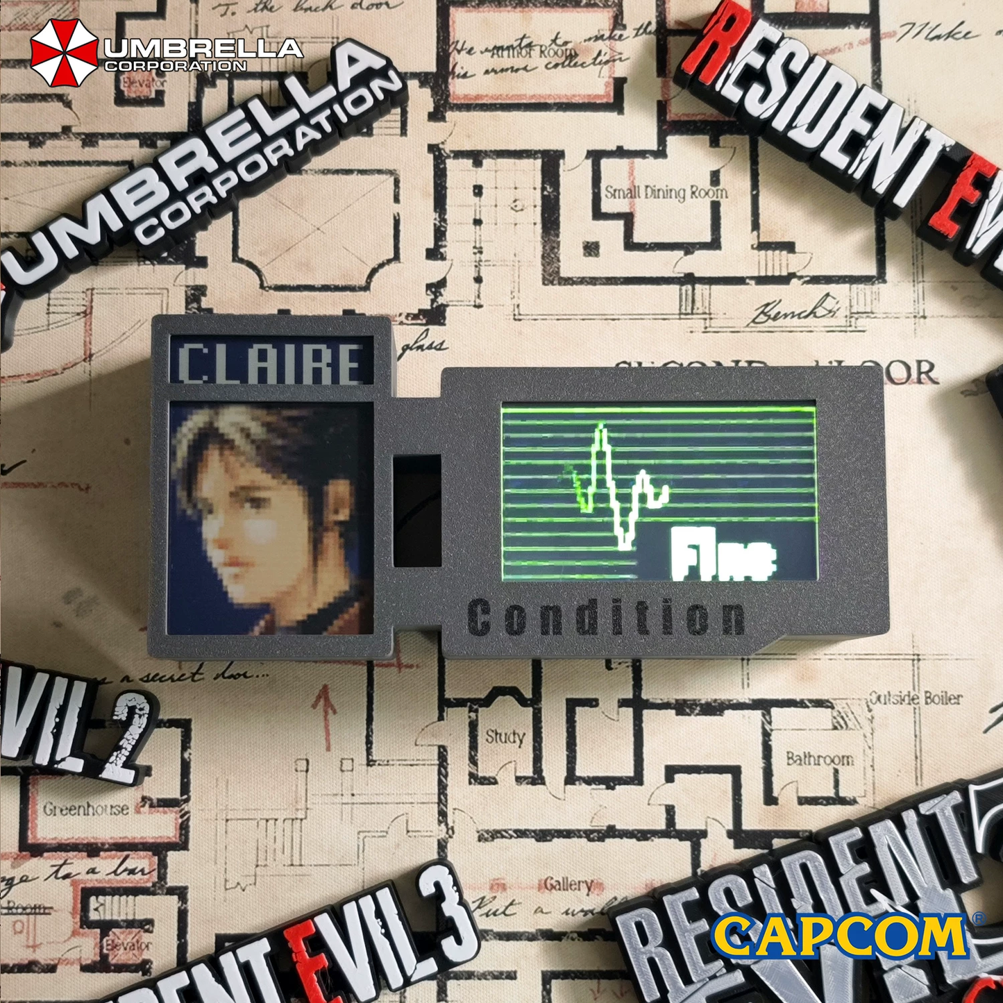 Customized 3D Printed RE Game Character Leon Ada Clarie Chris Hunk Status Screen Bar