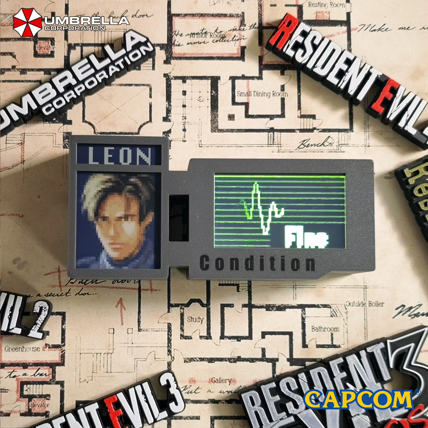 Customized 3D Printed RE Game Character Leon Ada Clarie Chris Hunk Status Screen Bar