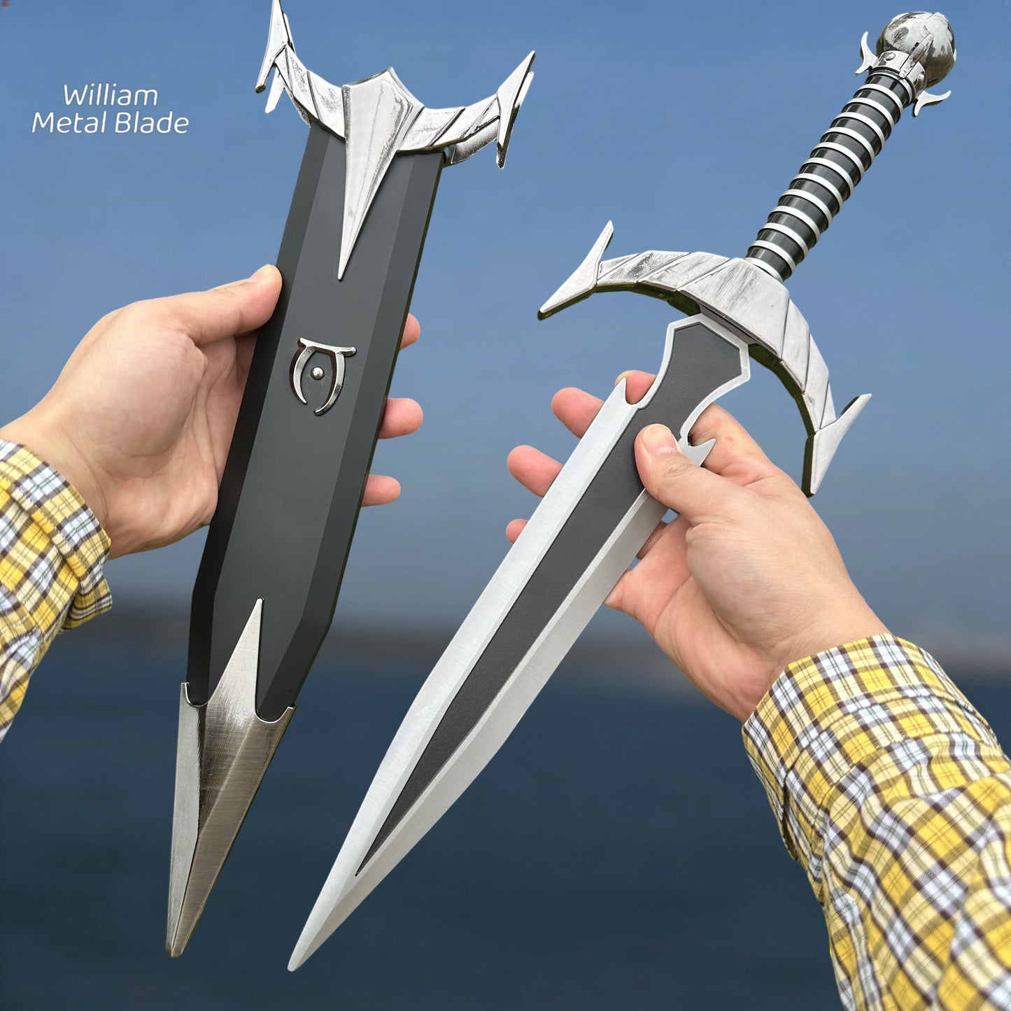 Steel Mehrunes Dagon Razor Dagon Dagger Blunt Blade 1:1 Replica