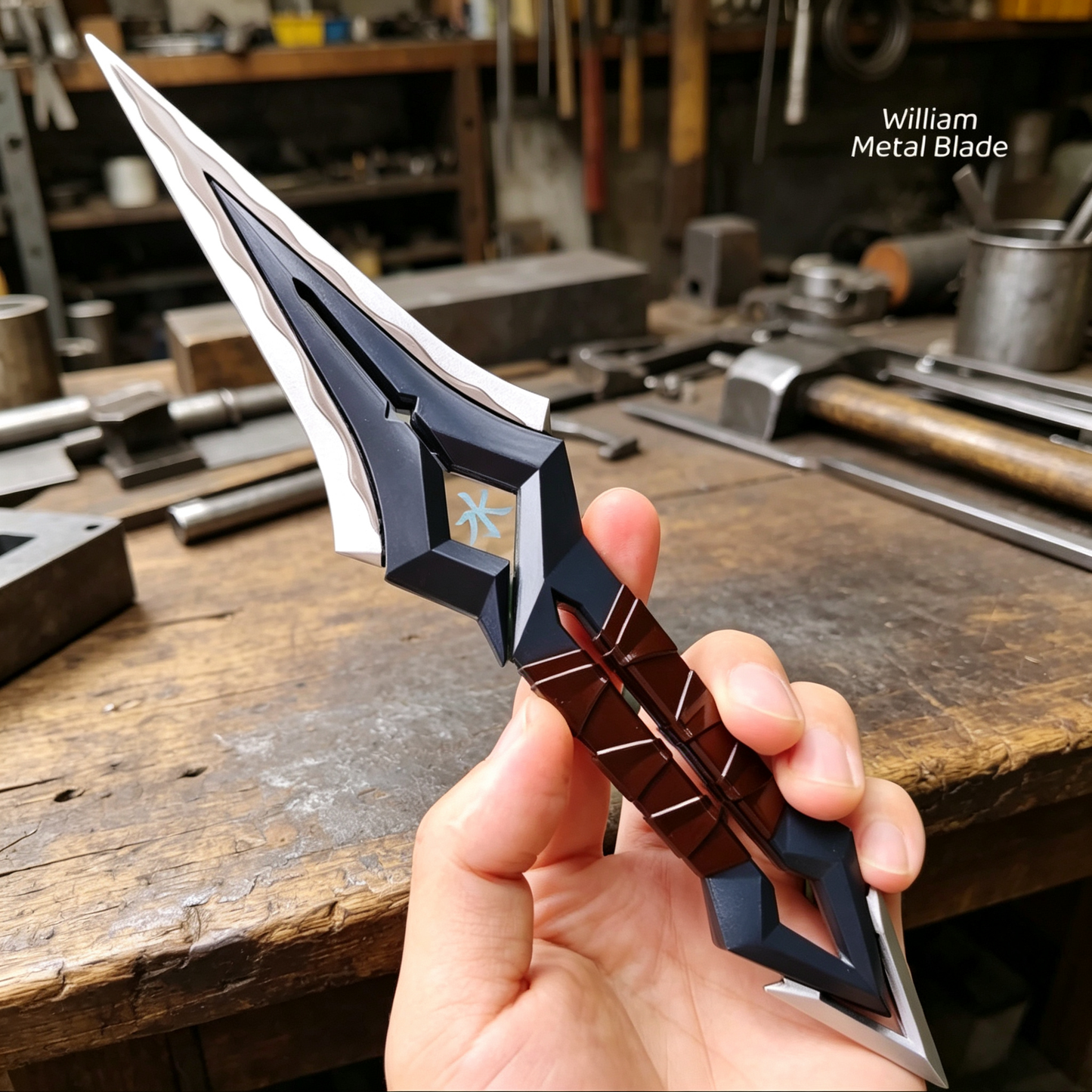 23CM/9.0" Kuronami Naru-Kami Metal Blunt Blade Kunai