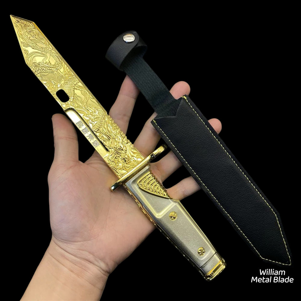 DF Dragon Tooth Knife Metal Blunt Prop 32CM/12.6"
