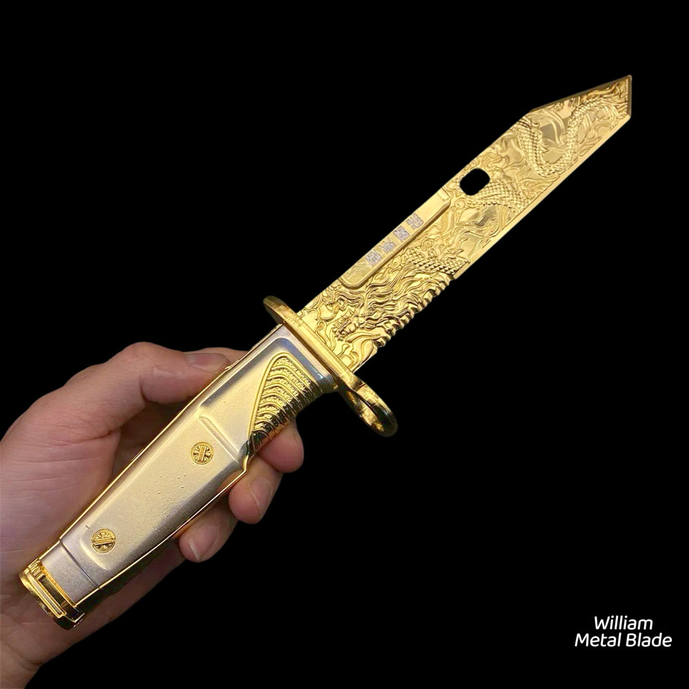 DF Dragon Tooth Knife Metal Blunt Prop 32CM/12.6"