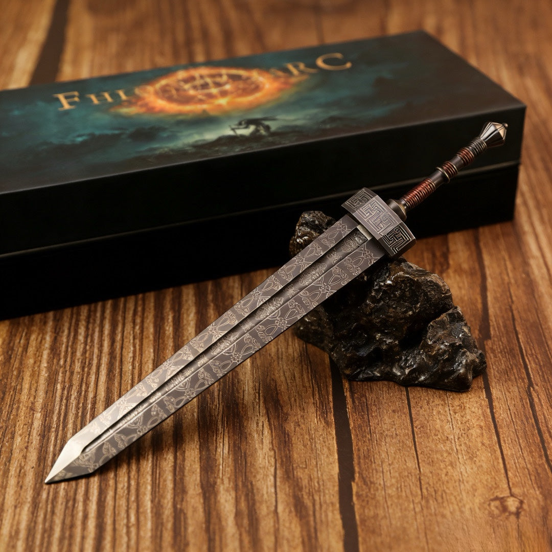Damascus Pattern ER Greatsword Metal Replica 30CM/11.8''