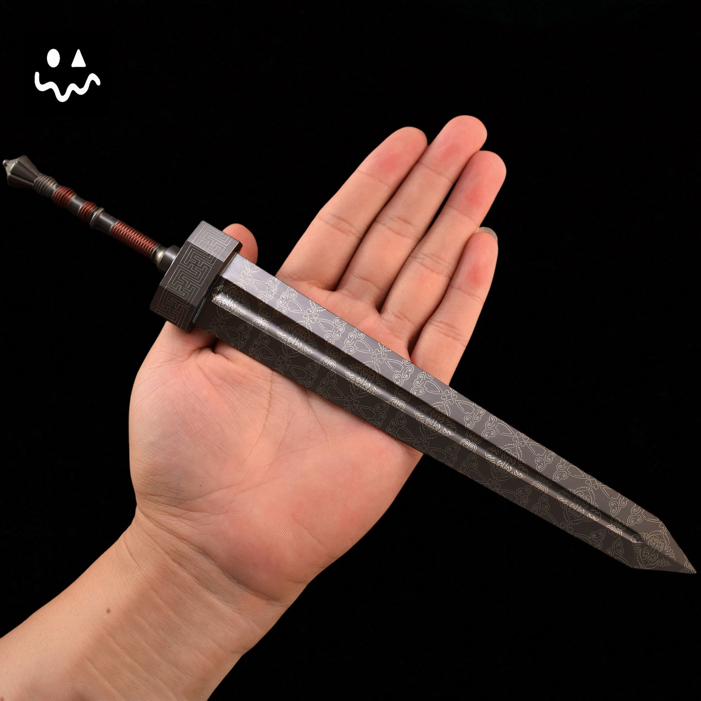 Damascus Pattern ER Greatsword Metal Replica 30CM/11.8''
