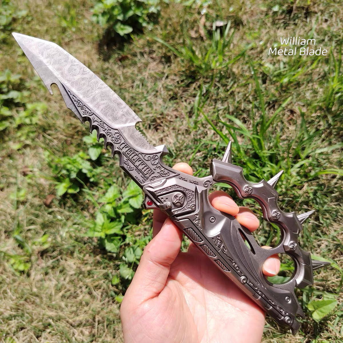 Delta Force Damascus Creed Knife Metal Blunt Replica