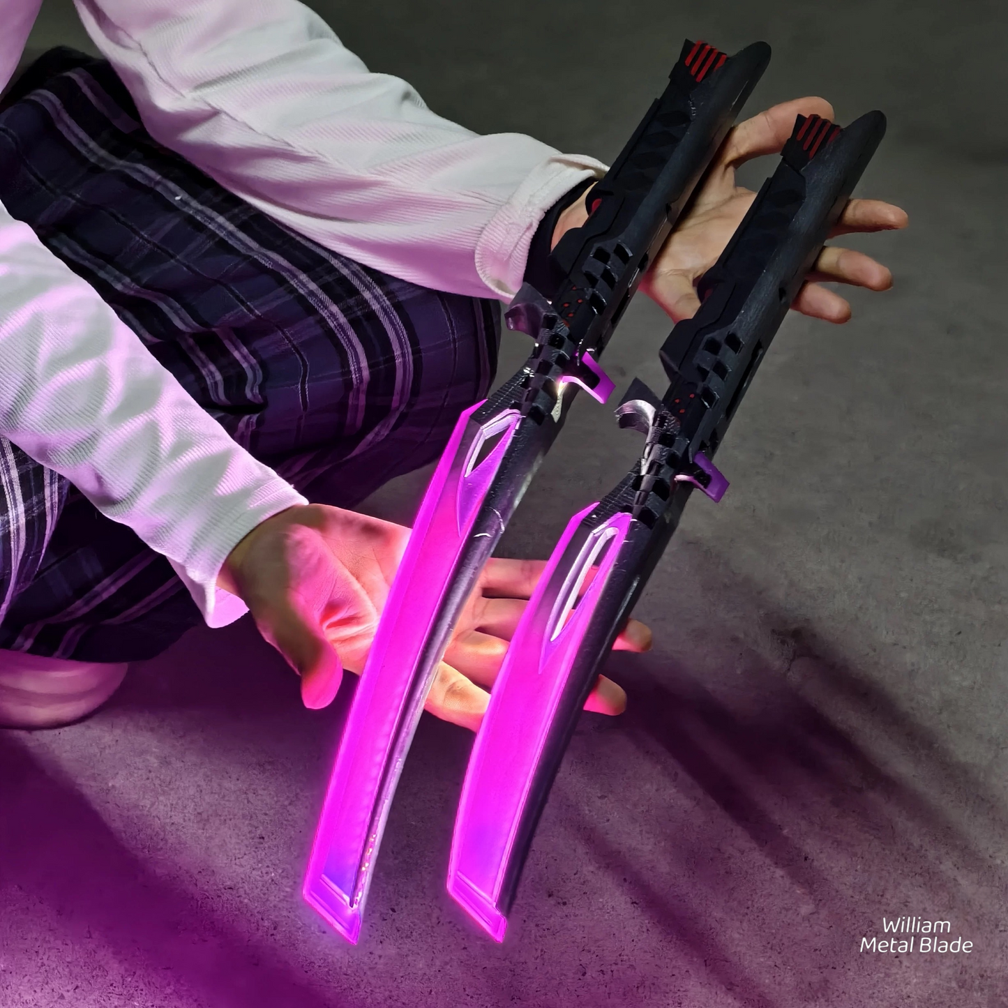 Dual Katana Deadly Duet Replica 3D Night
