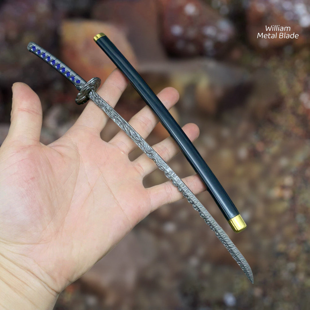 ER Star-Lined Katana Metal Replica Miniature With Gift Box