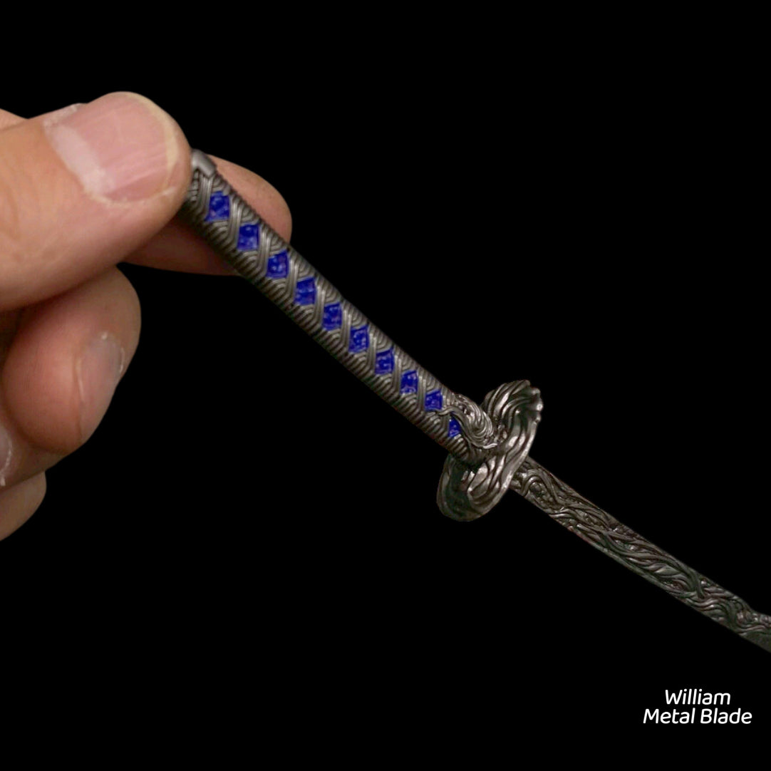 ER Star-Lined Katana Metal Replica Miniature With Gift Box