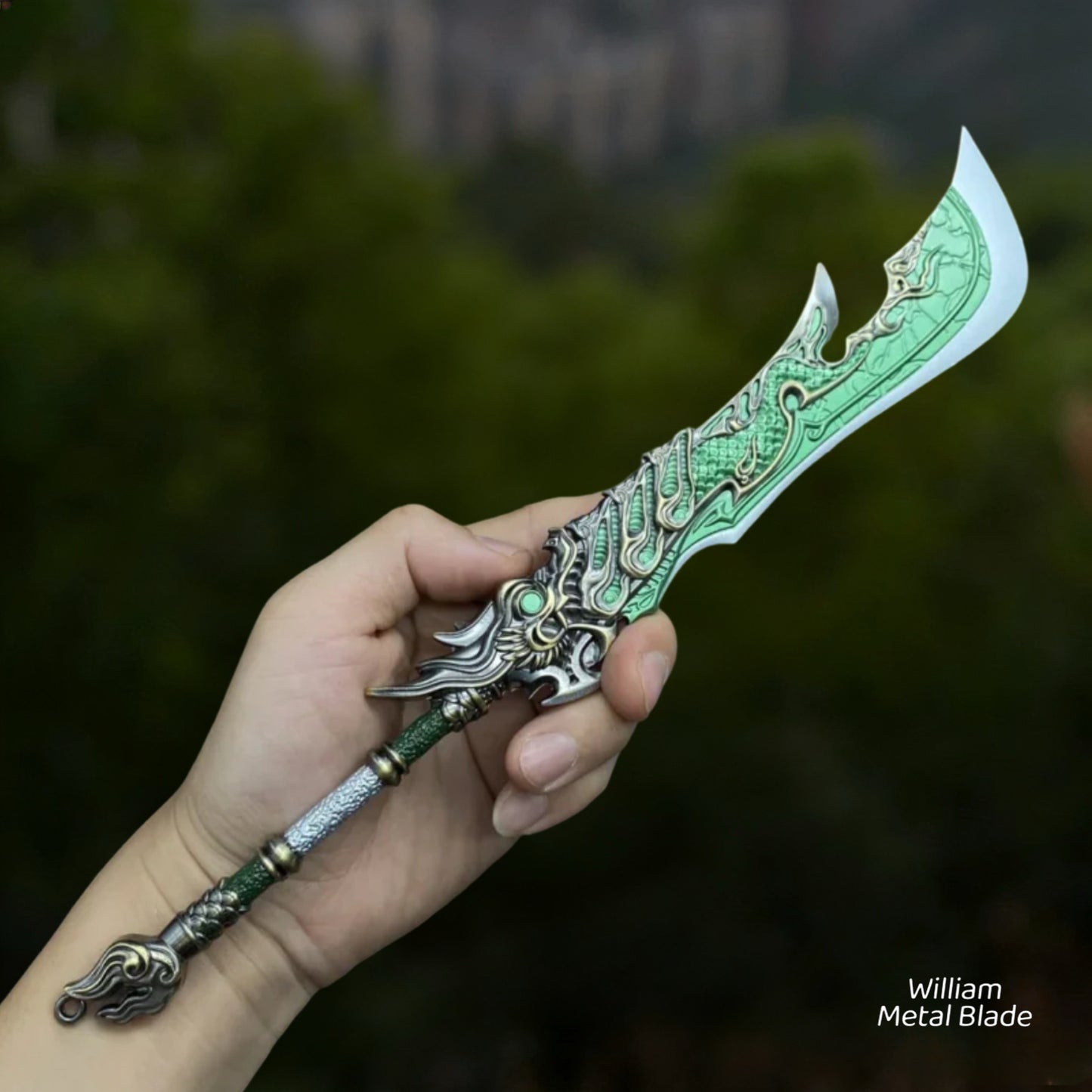 Eastern Mythical Beast Azura Dargon Golden Lion Broadsword Cool Greatsword Metal Arts