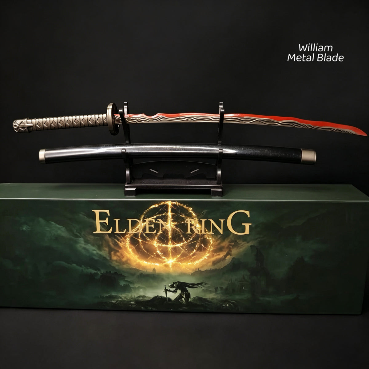 Elden Ring Rivers of Blood Katana Metal Replica Miniature With Gift Box