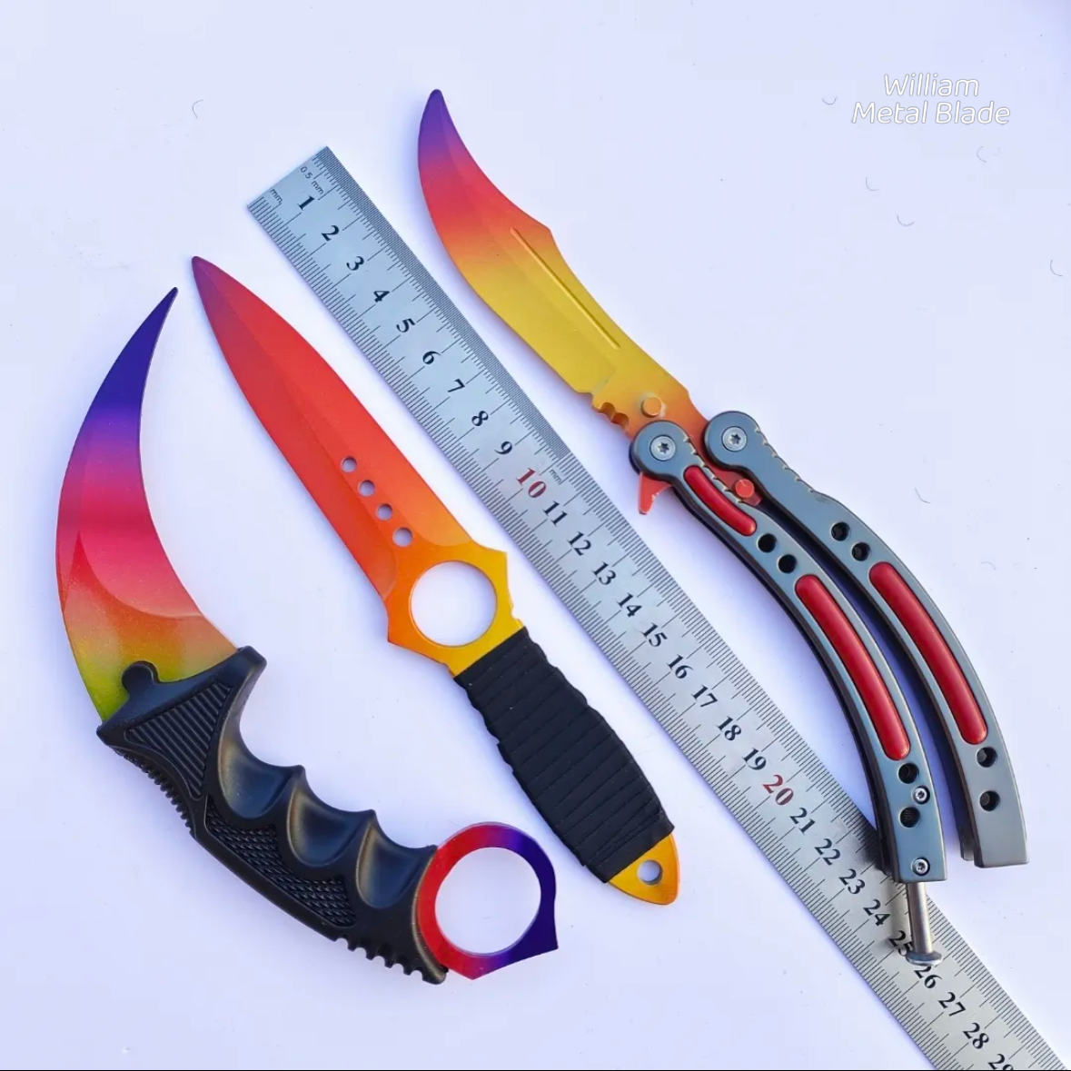 GO Game Fade Balisong & Knife 6 In 1 Pack