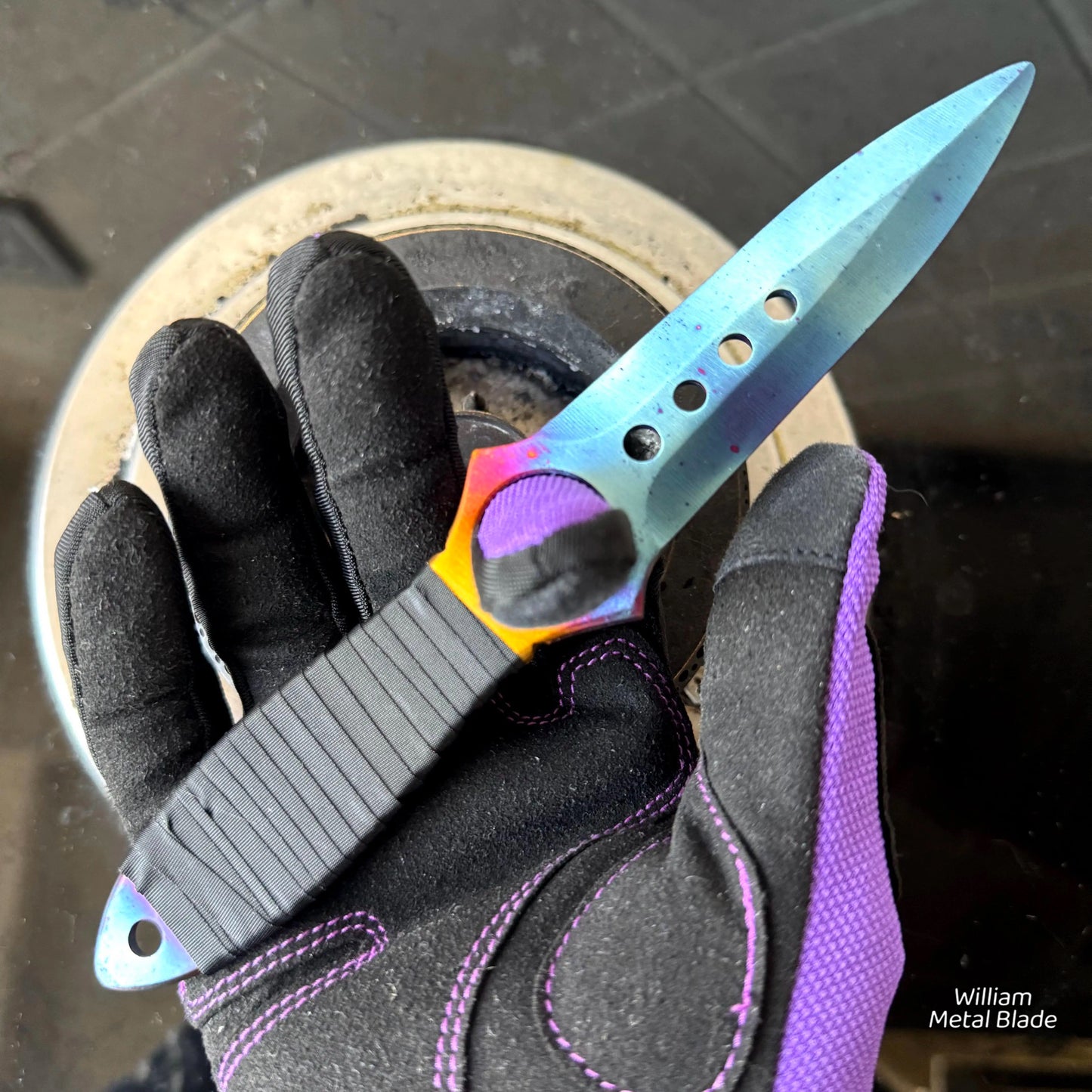 CS Case Hardened Skeleton Knife Diy Kunai