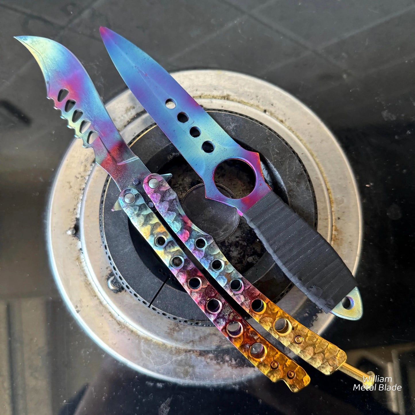 CS Case Hardened Skeleton Knife Diy Kunai