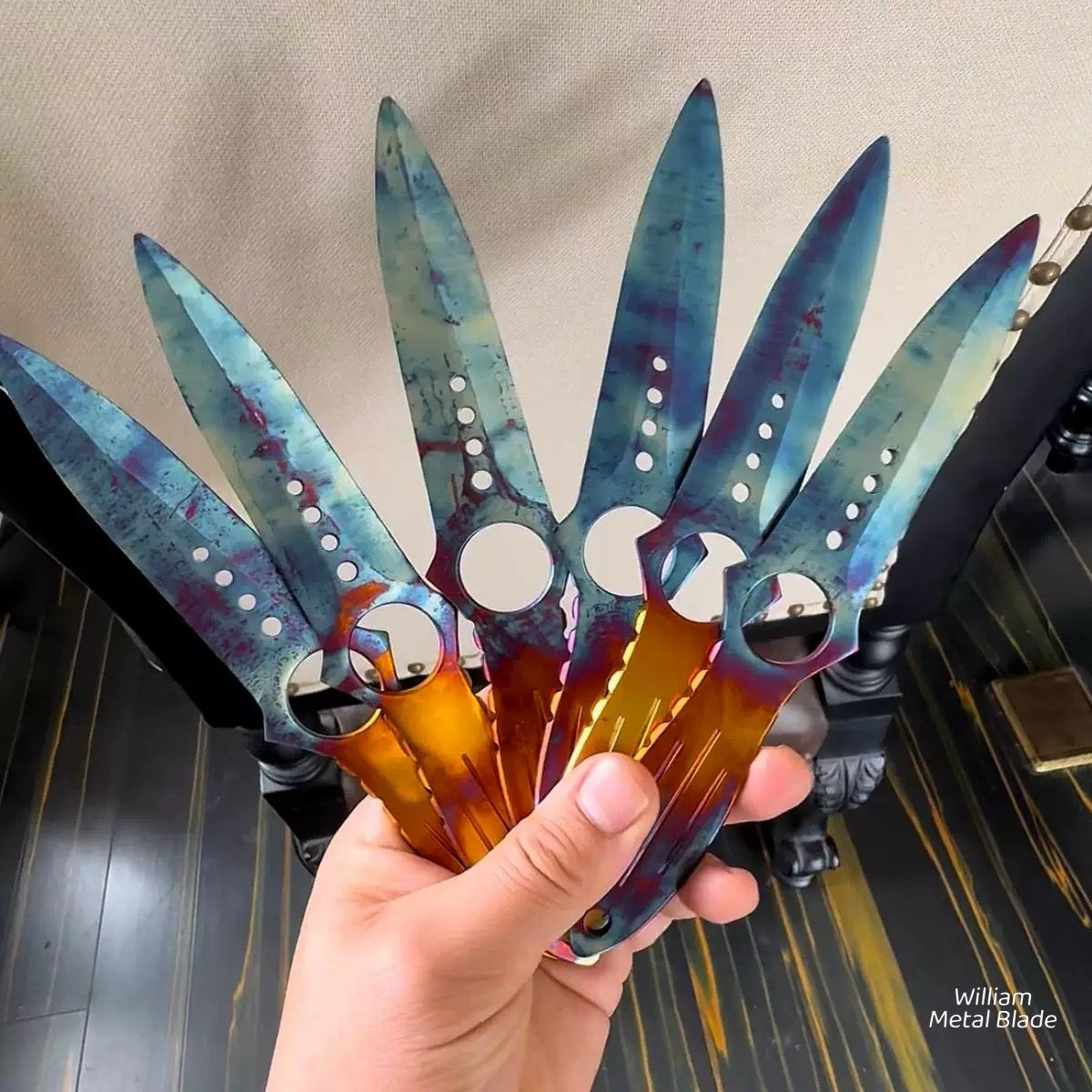 CS Case Hardened Skeleton Knife Diy Kunai