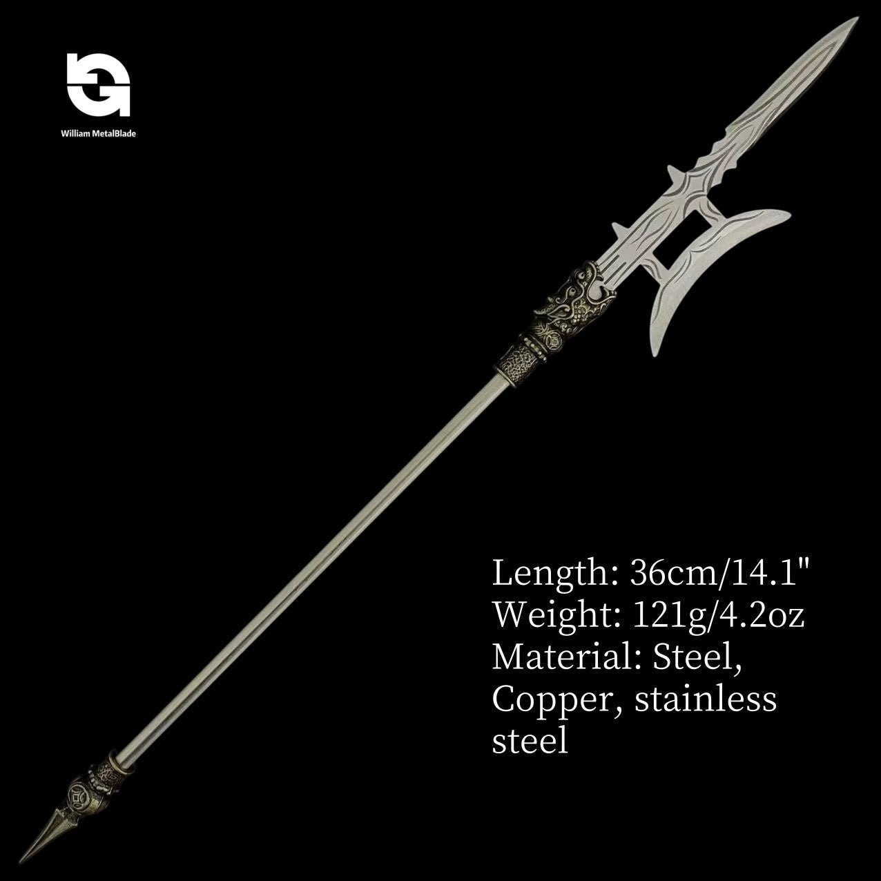 Hand-Forged Steel Long-Handle 14'' Tiny Spear 9 In 1 Pack