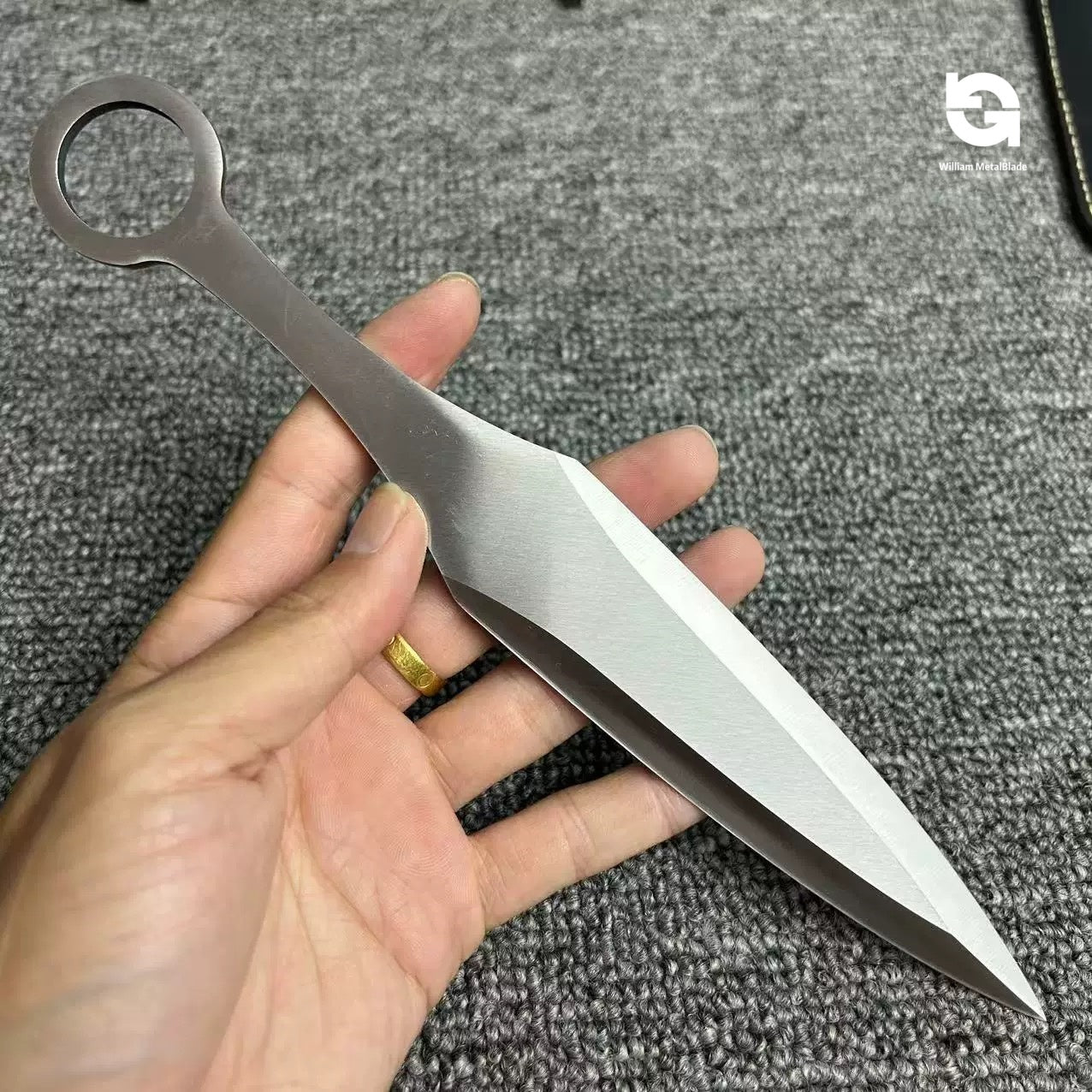 Hand-Forged Steel Ninja Flying God Kunai Metal Replica 23CM/9.0''