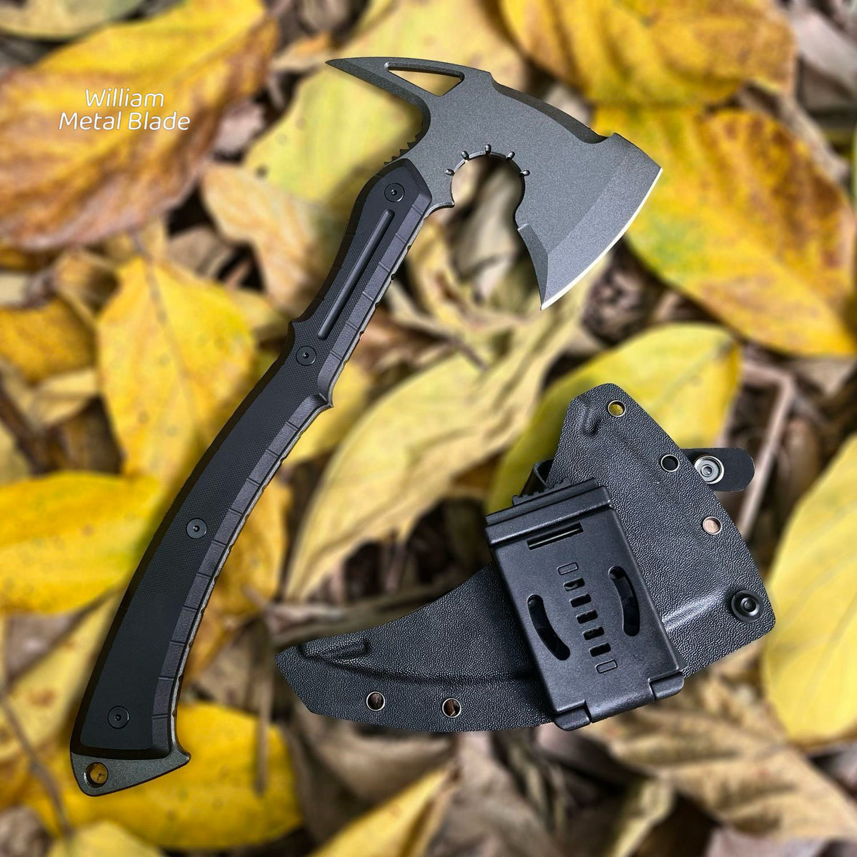 Handmade Dc53 Steel Re9 Leon Tactical Axe 36CM / 14.1" Full Scale Leon Hatchet For Collection