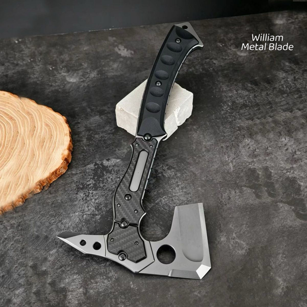 Handmade Steel Re9 Leon Tactical Axe Full Configuration Edition