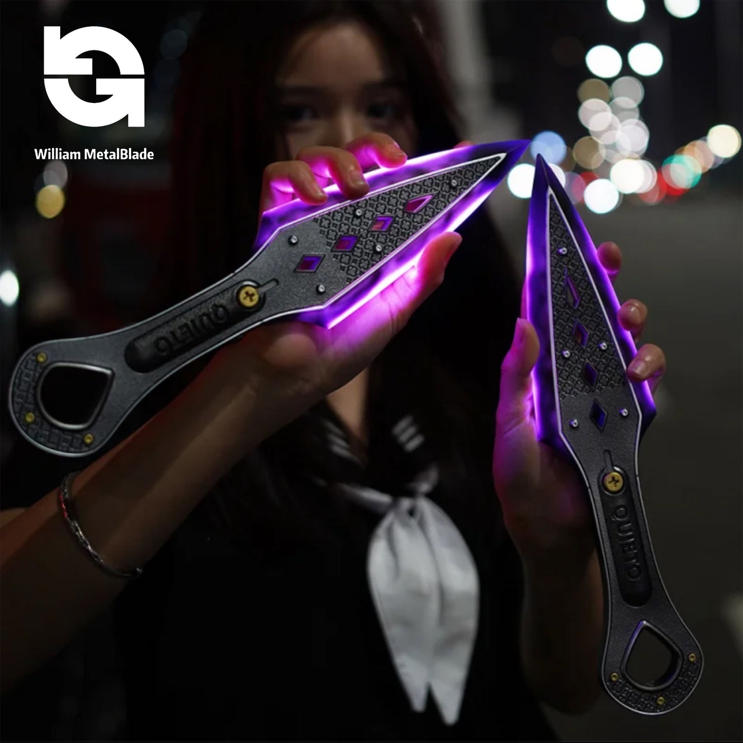 High-quality Purple Wraith Heirloom Kunai 3D Night Lamp