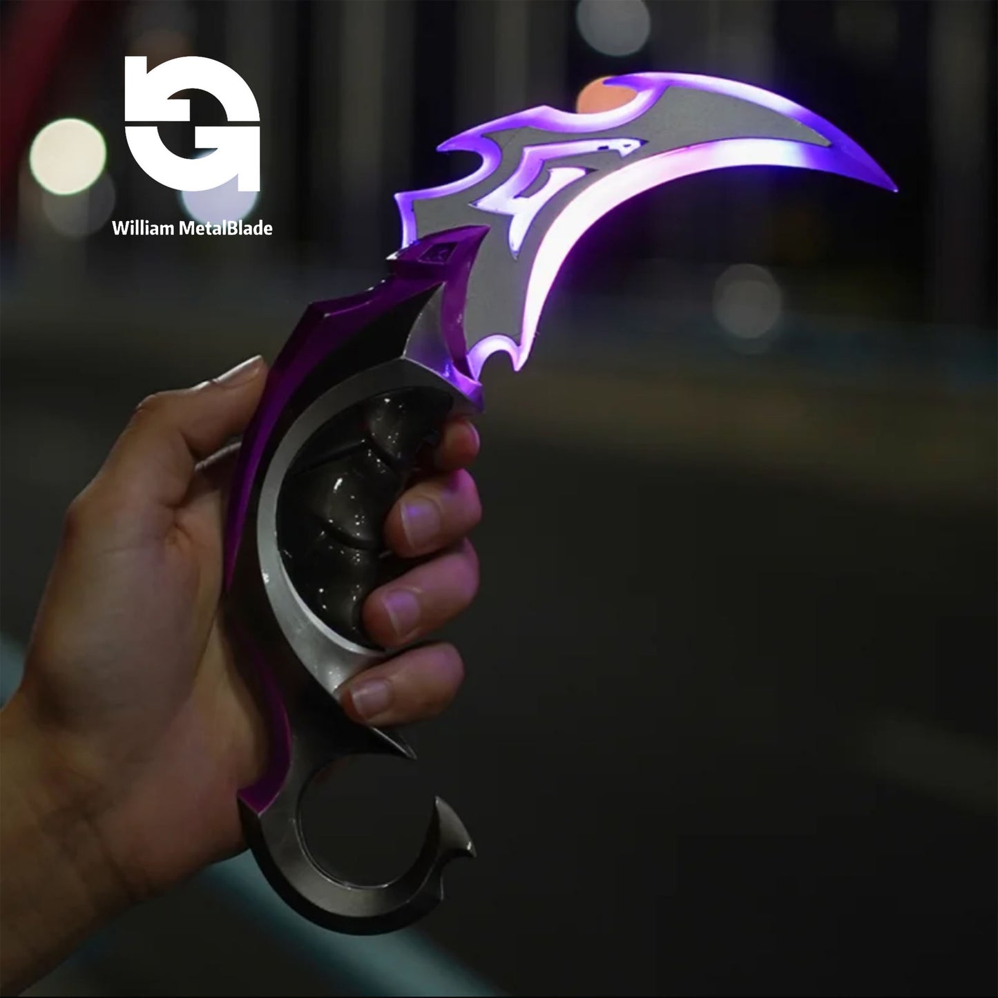 High-quality Reaver Karambit Luna's Descent 3D Night Lamp