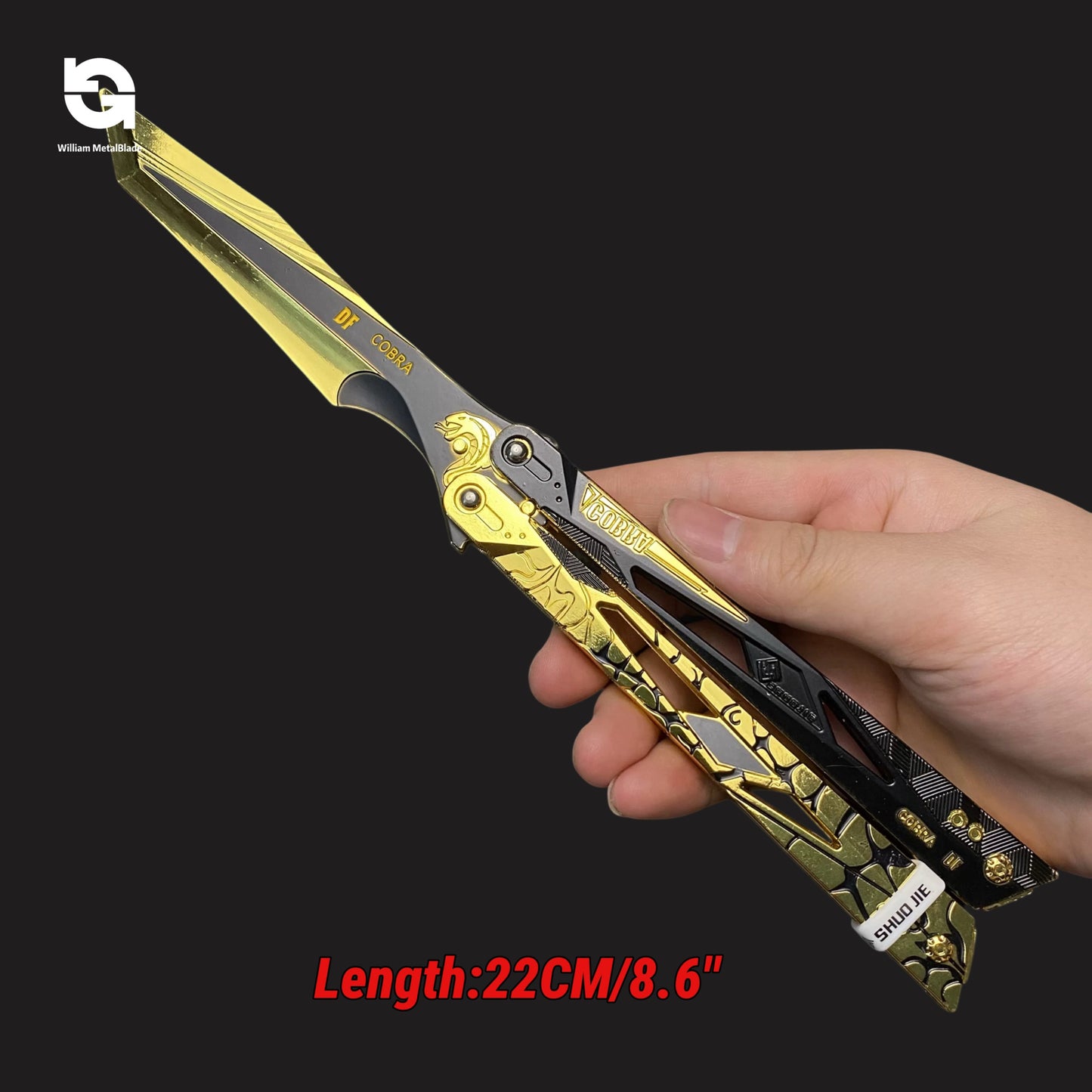 22CM/8.7" Metal Shadow Edge Butterfly Knife
