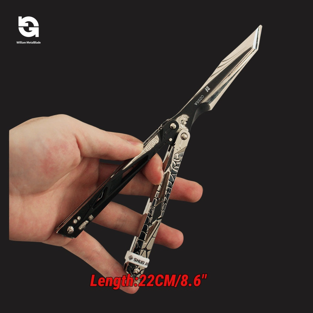 22CM/8.7" Metal Shadow Edge Butterfly Knife