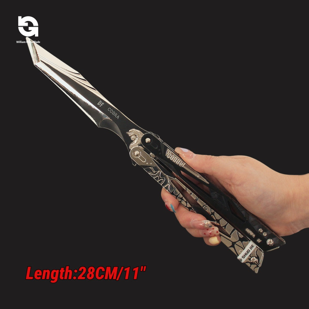 Hot Game 28CM/11" Metal Shadow Edge Butterfly Knife