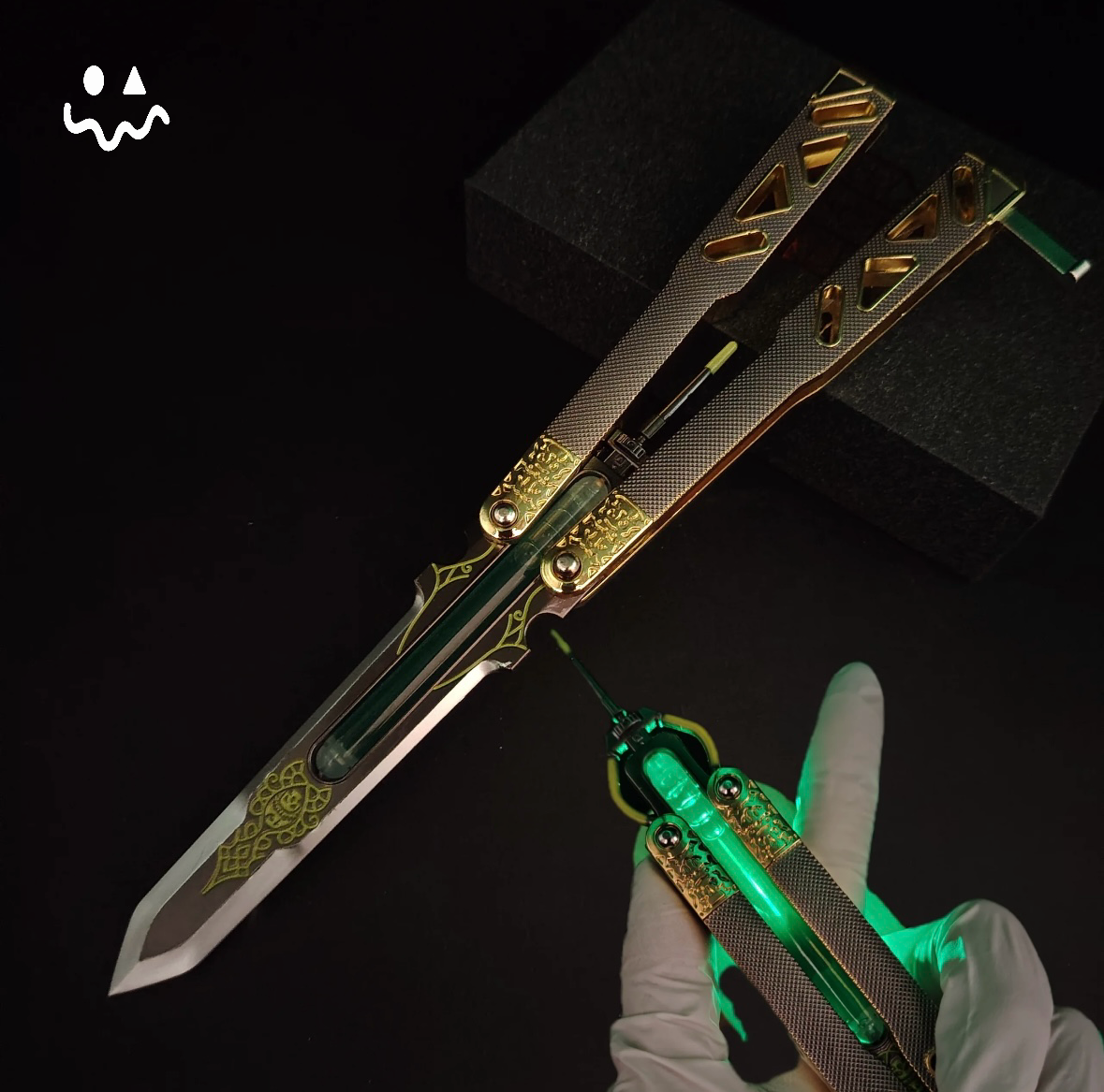 Metal Octane Heirloom V3 Real Liquid Tube Craft Balisong Replica