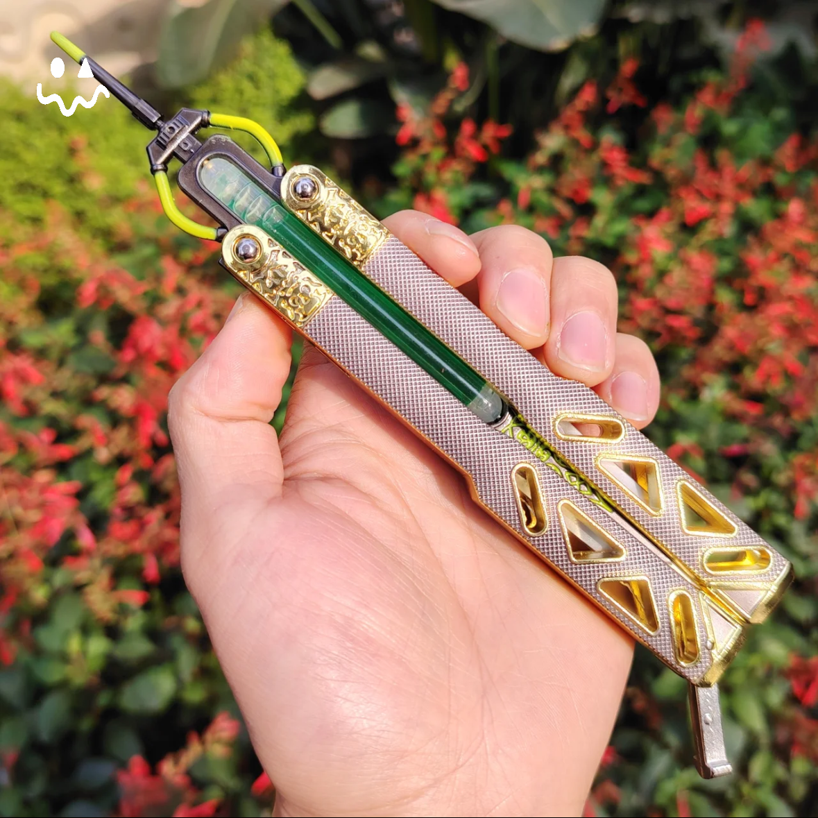 Metal Octane Heirloom V3 Real Liquid Tube Craft Balisong Replica