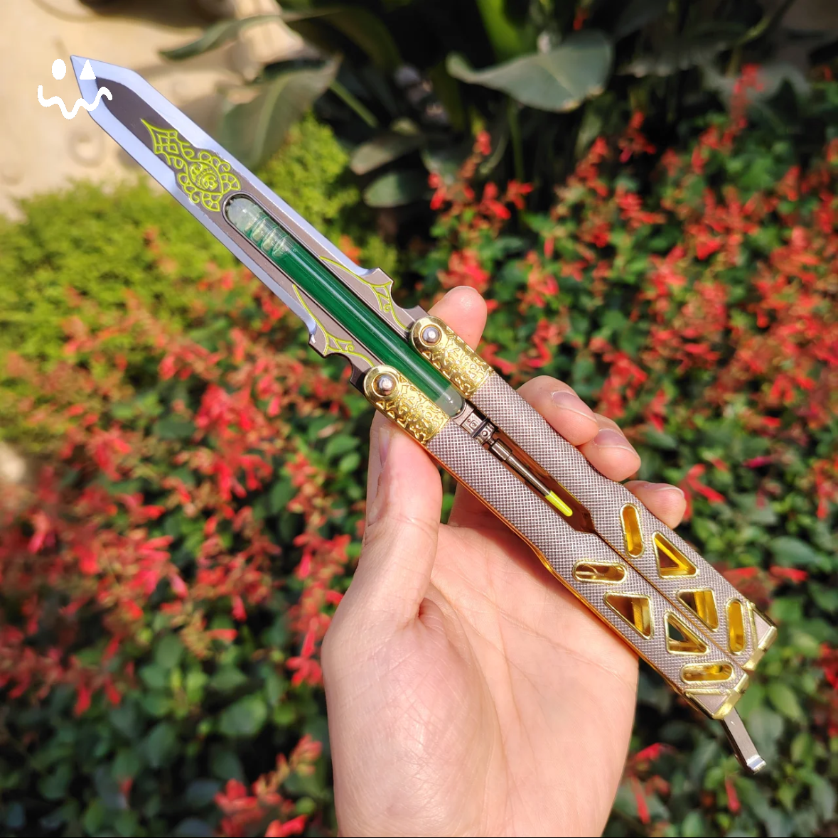 Metal Octane Heirloom V3 Real Liquid Tube Craft Balisong Replica