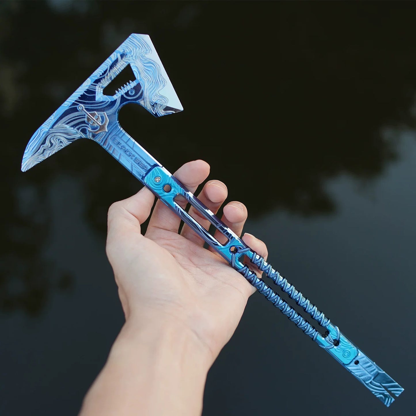 35CM/8.6" Delta Force Black Sea Tactical Axe Metal Replica