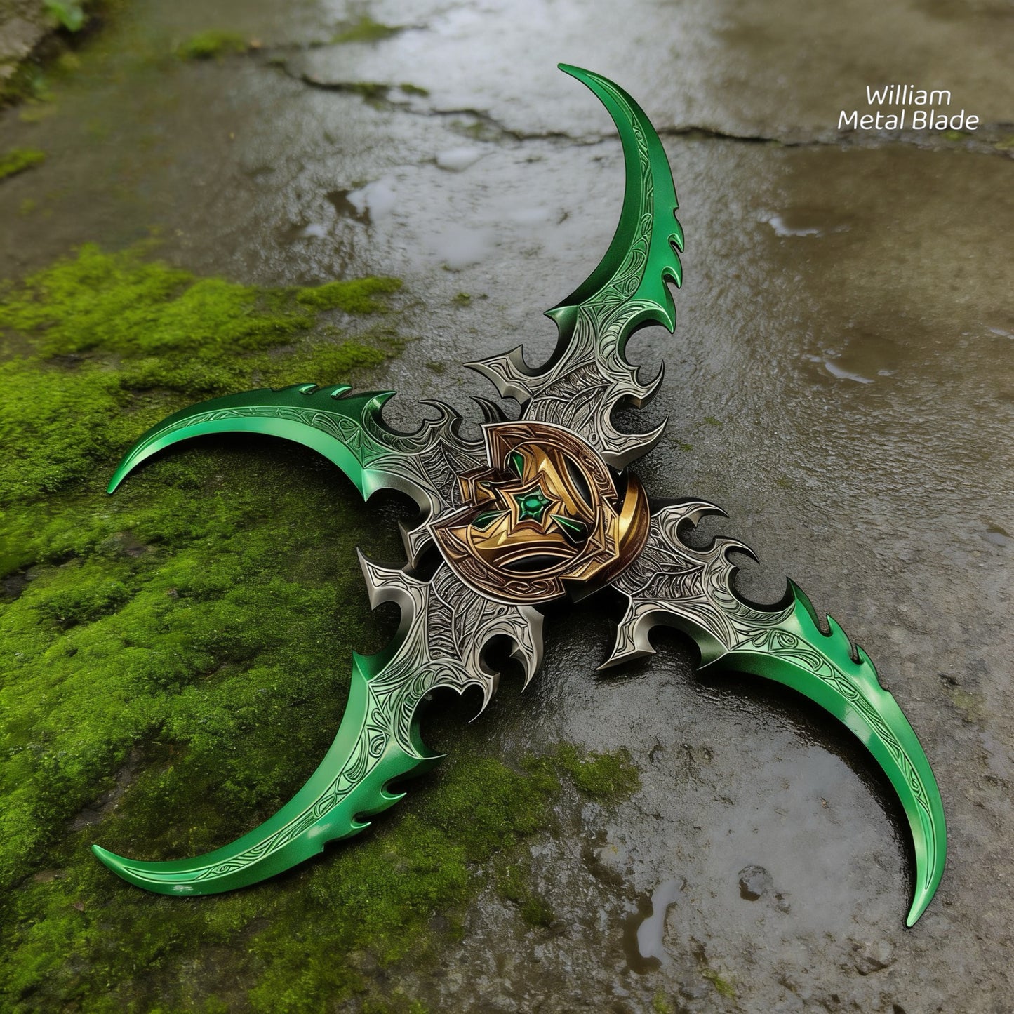 Illidan Stormrage Warglaive of Azzinoth Metal Handicraft