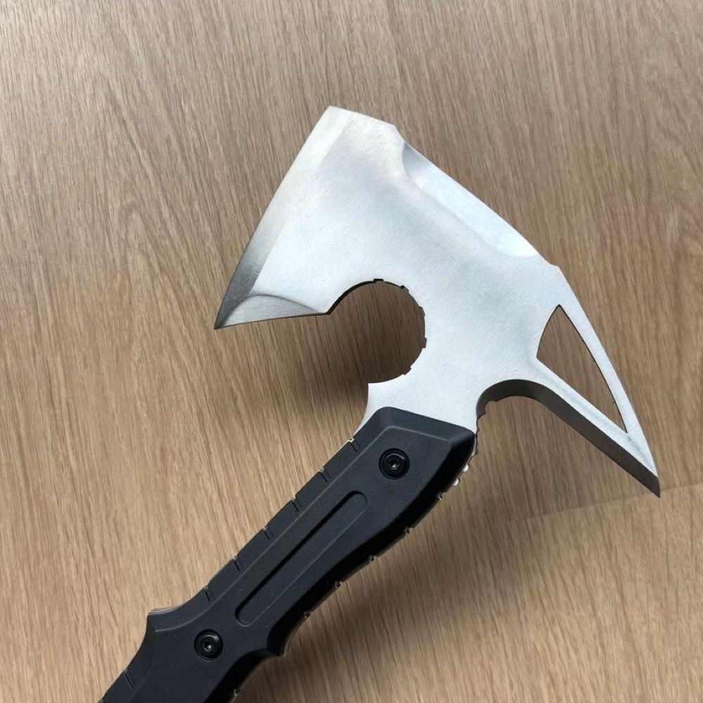 Life-Size Metal Re9 Leon Tactical Axe 37CM/14.5" - Dull Blade Prop For Collection