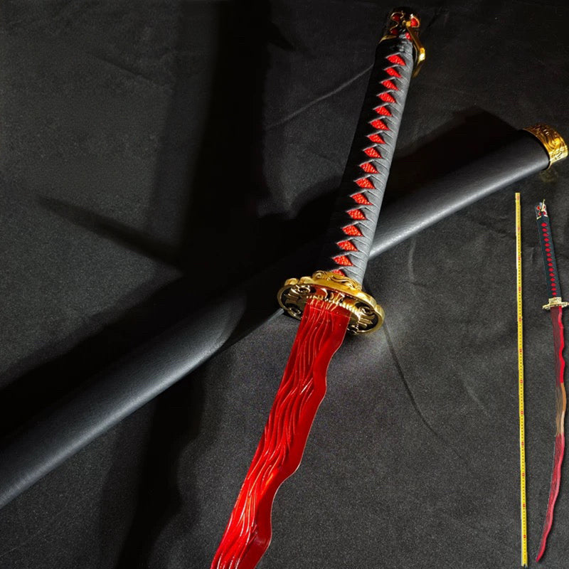 Life Size Rivers of Blood Katana ER Game Sword Blunt Metal Prop Replica