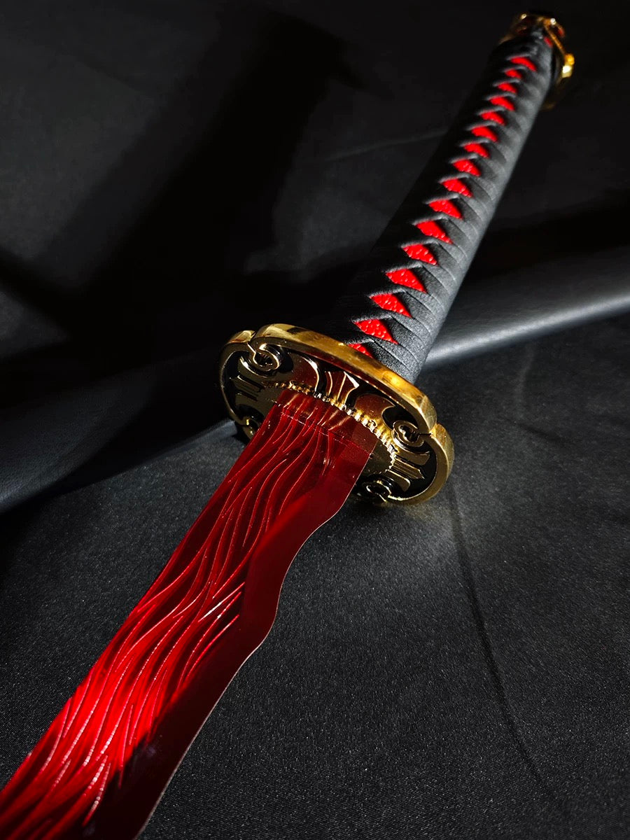 Life Size Rivers of Blood Katana ER Game Sword Blunt Metal Prop Replica