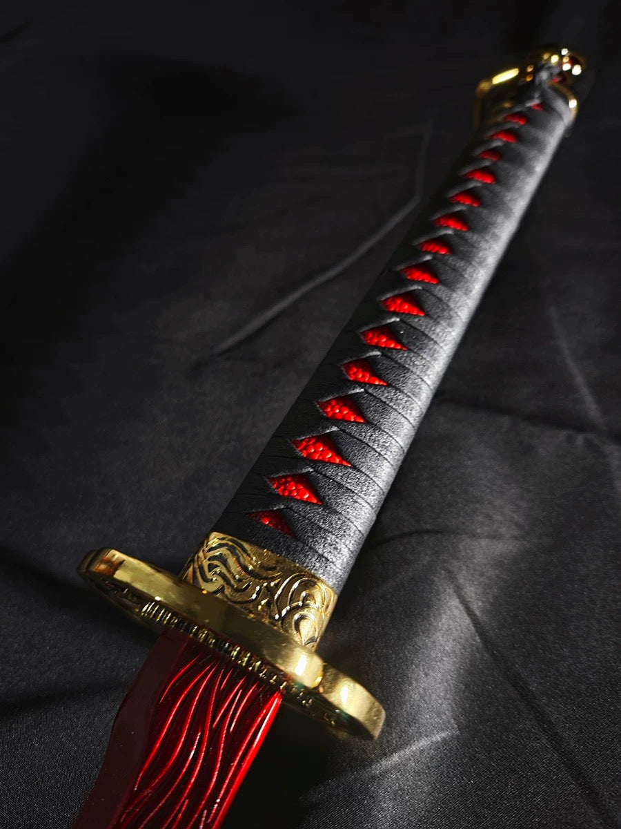 Life Size Rivers of Blood Katana ER Game Sword Blunt Metal Prop Replica