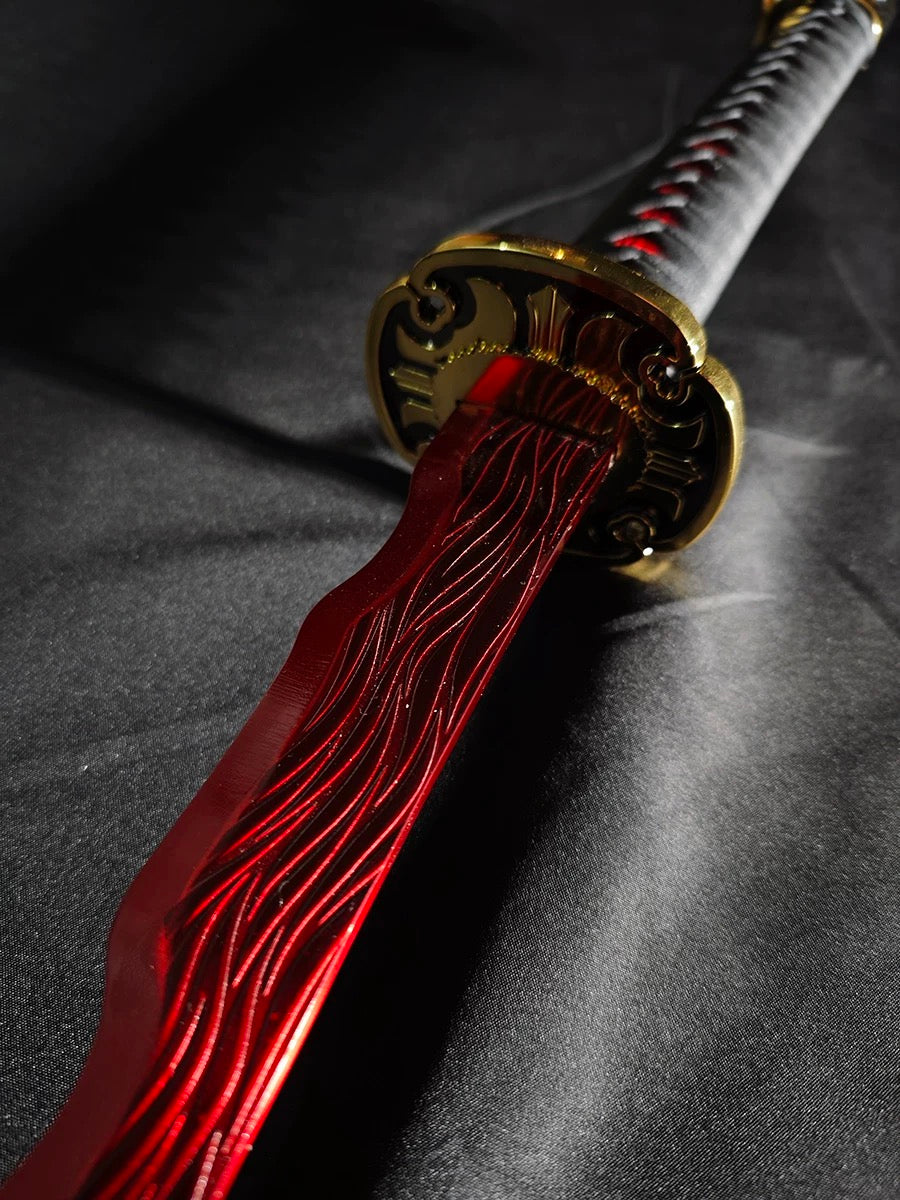 Life Size Rivers of Blood Katana ER Game Sword Blunt Metal Prop Replica