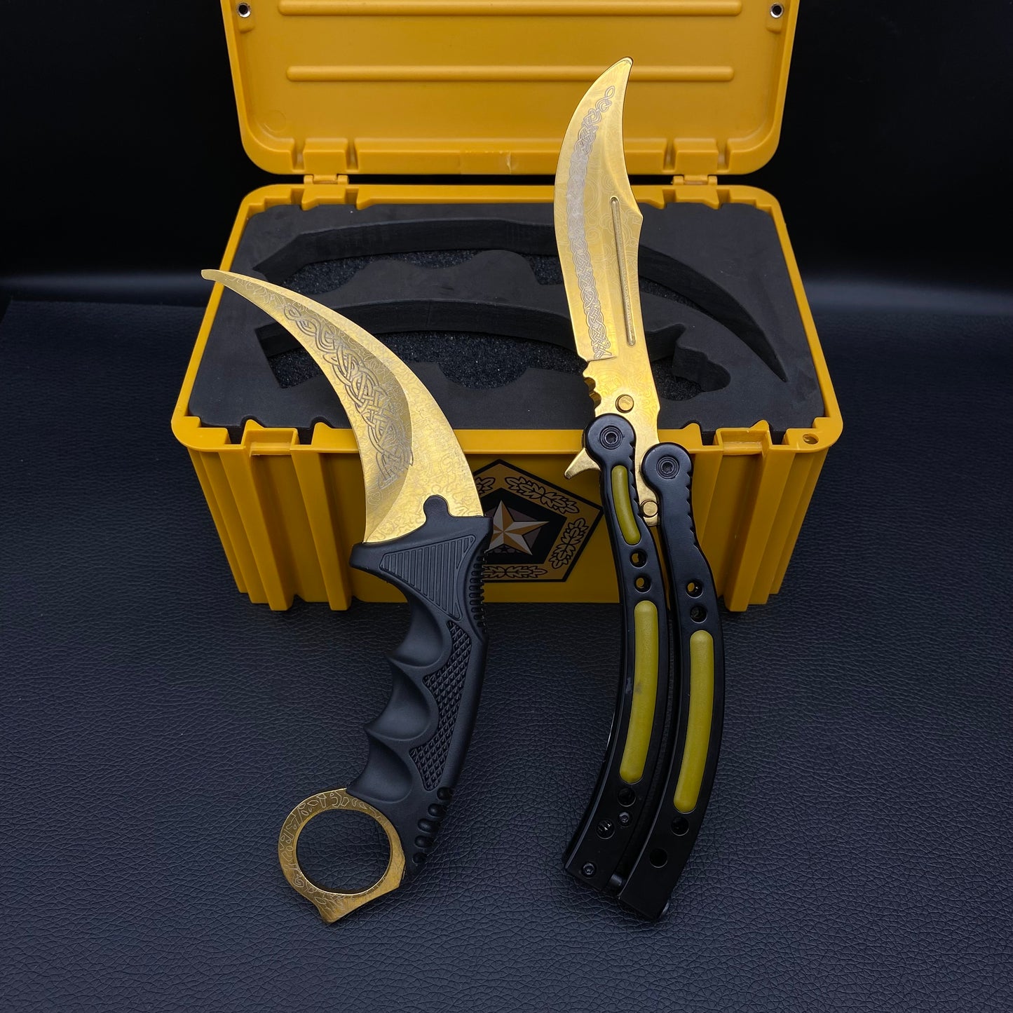 Lore Blunt Blade Karambit Trainer & Balisong Trainer 2 in 1 Pack Gift Box