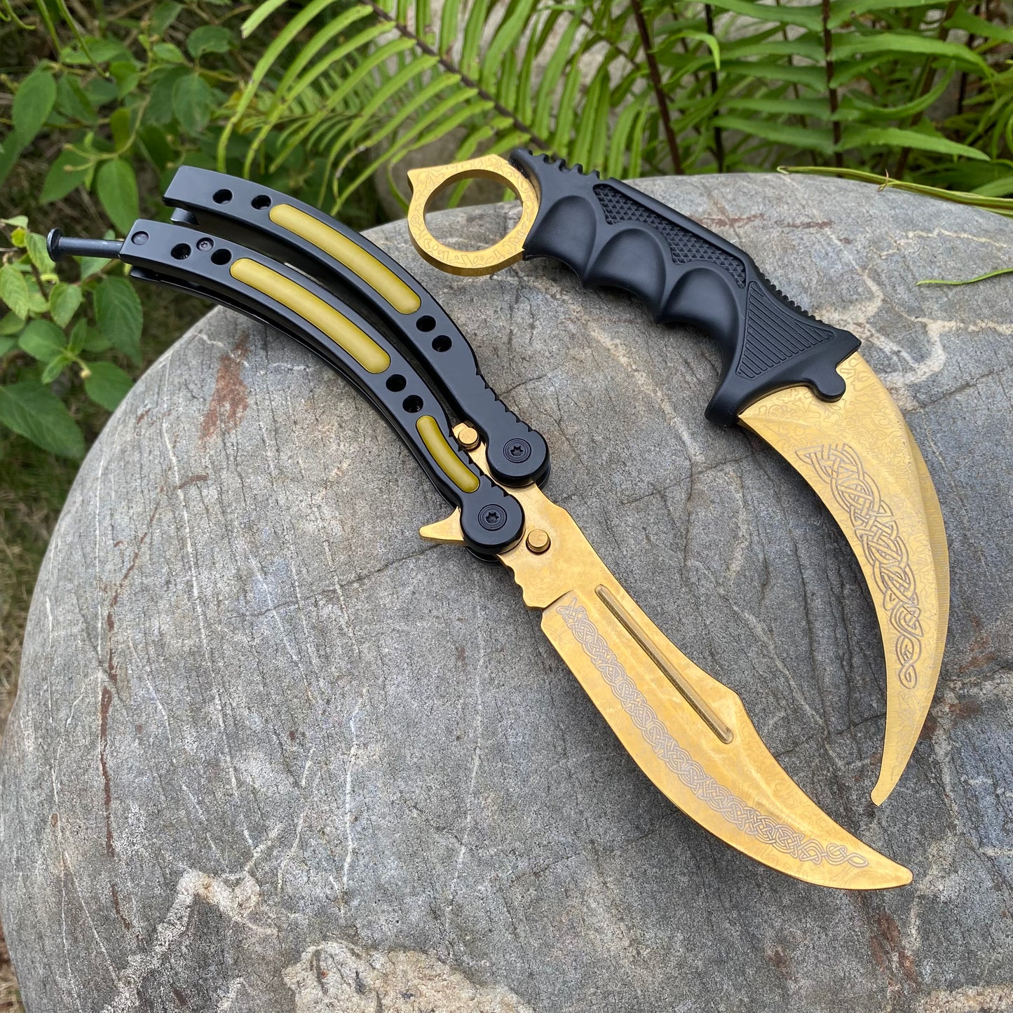 Lore Blunt Blade Karambit Trainer & Balisong Trainer 2 in 1 Pack Gift Box