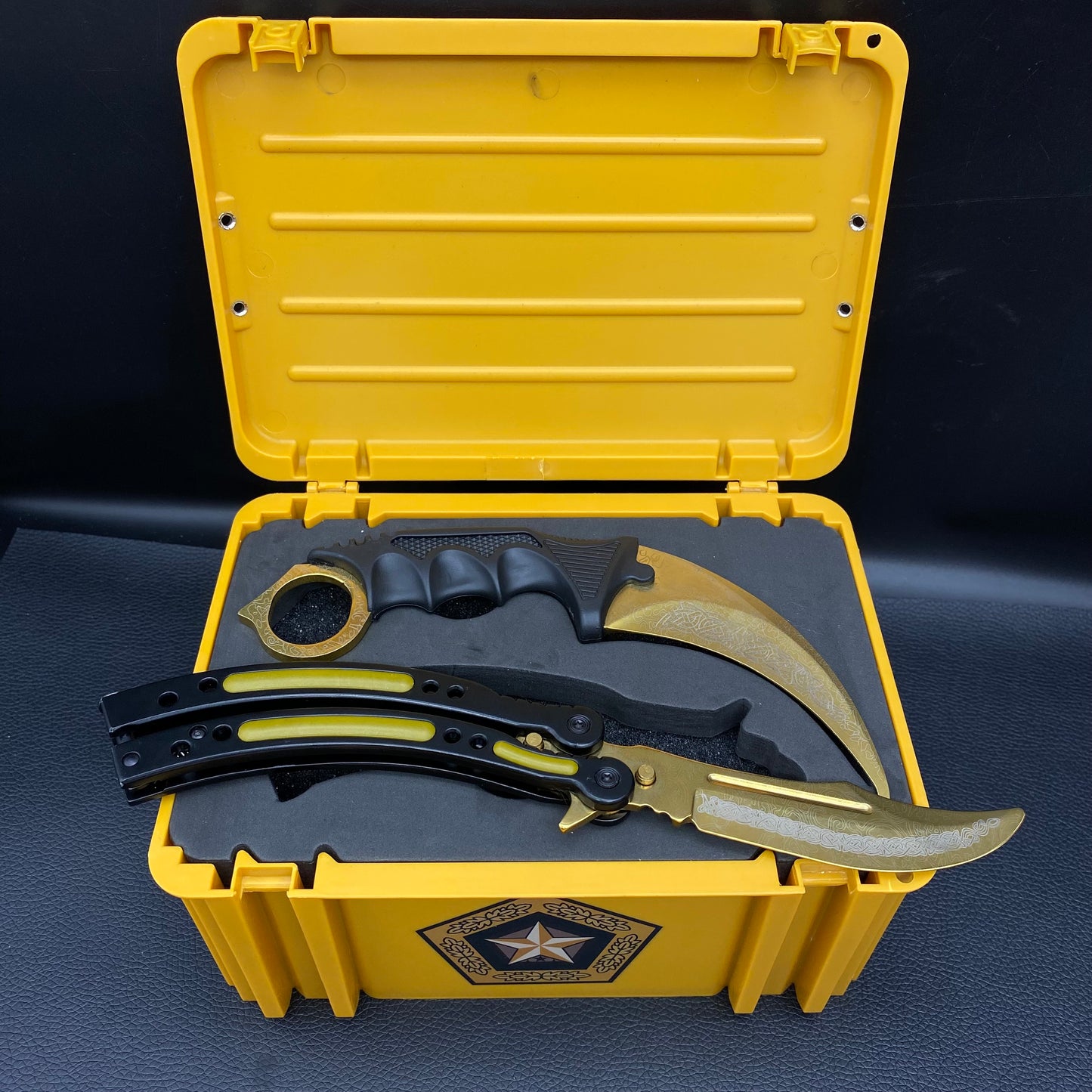 Lore Blunt Blade Karambit Trainer & Balisong Trainer 2 in 1 Pack Gift Box