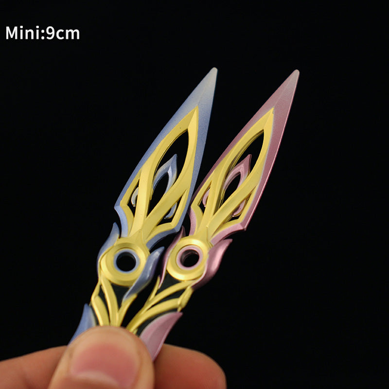 Metal Mystbloom Kunai Keychain